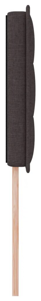 LED ágytámla LED -es lámpákkal sötétbarna 100 cm szövet