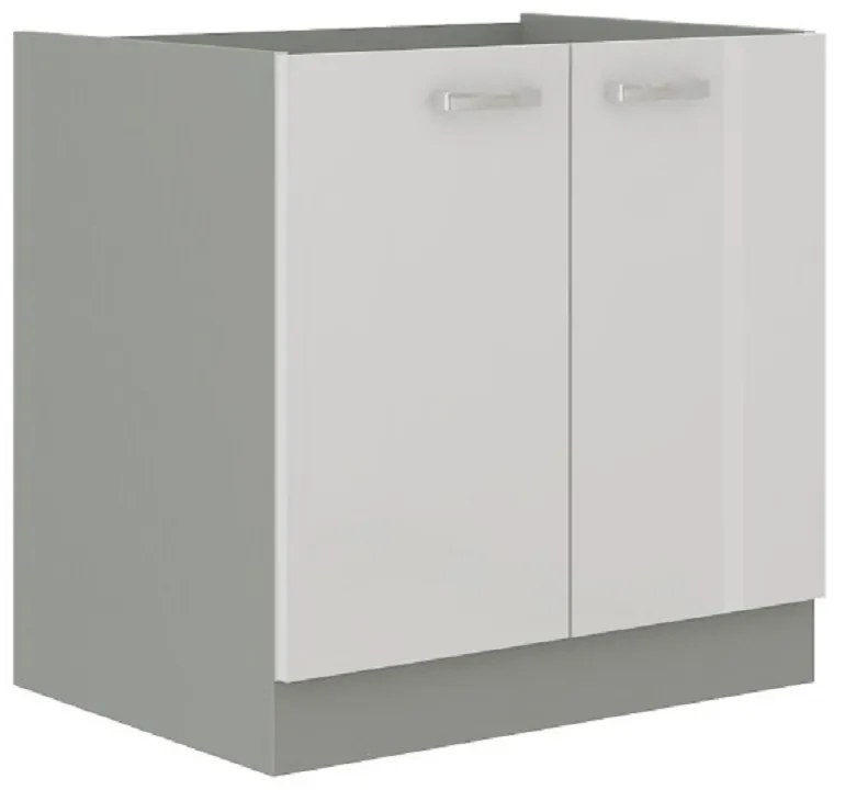 Alsó konyhaszekrény 80 D 2F BB Pleitton (fényes fehér). 1015559
