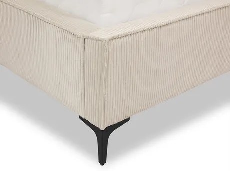 Franciaágy 140 cm Camtana (krém + fekete) (ágyráccsal) (tárolóhellyel). 1104105