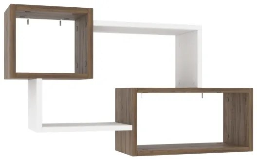 Fali polc AYDER 51x90 cm barna/fehér