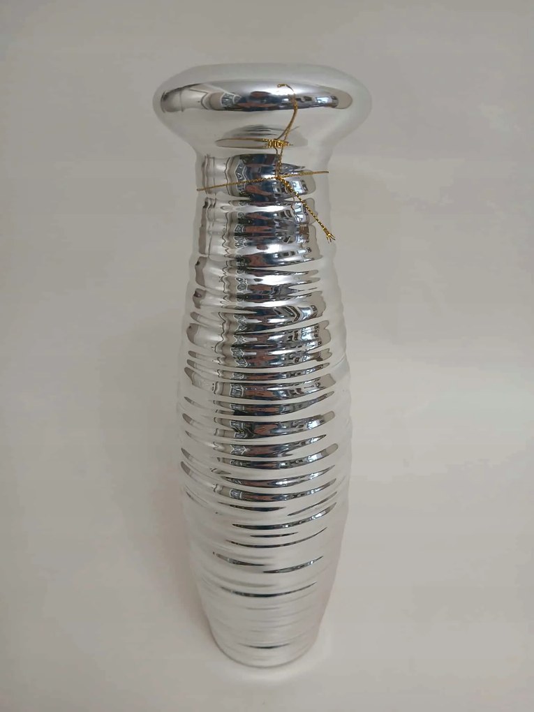 Elegáns Isabell váza kerámia fedél ezüst szabálytalan modern