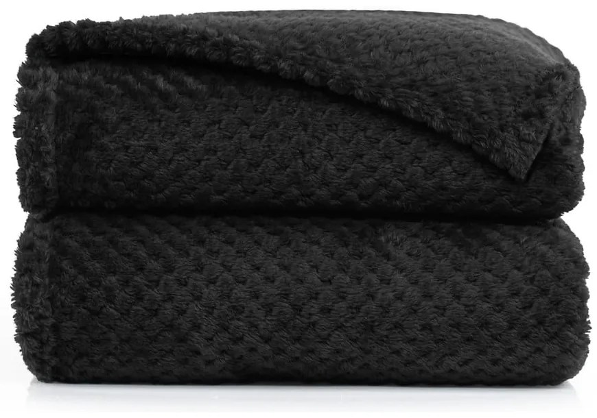 Henry fekete mikroszálas takaró 170 x 210 cm - DecoKing