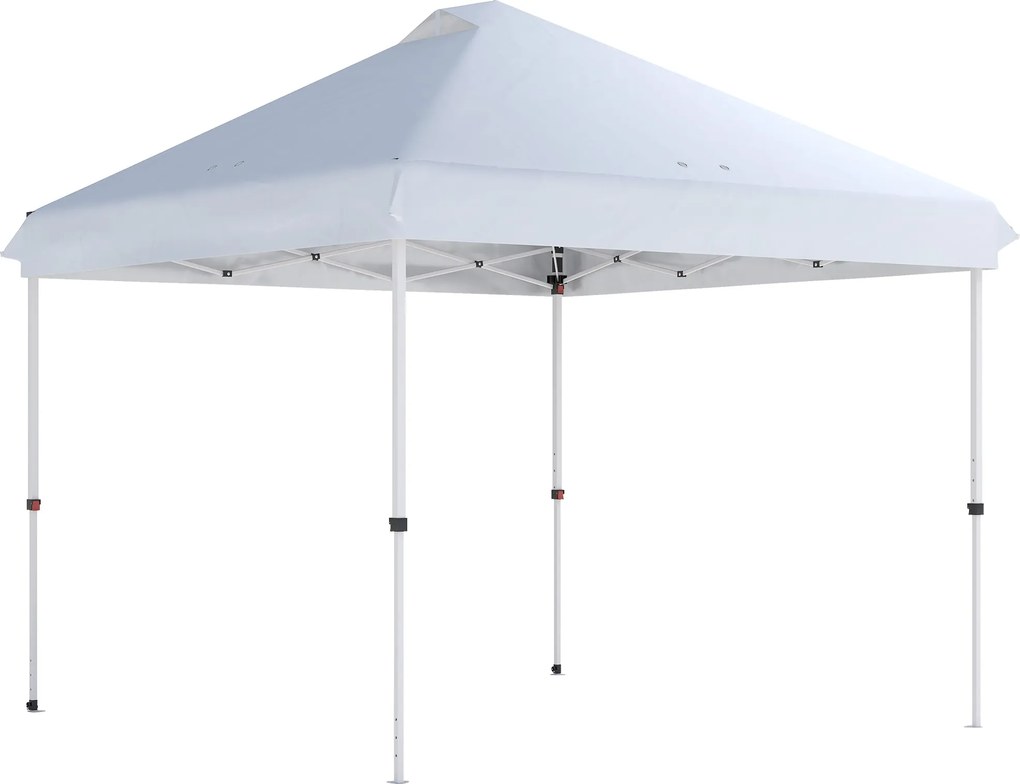 Outsunny 3 x 3 m vízálló pop-up pavilon — UPF50+ magasságállítható kertipavilon, hordtáskával és homokzsákokkal, fehér | Aosom