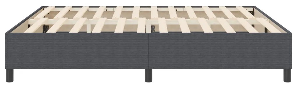 Boxspring Ágy Sötétszürke Szuper King Kordbársonyos Anyag