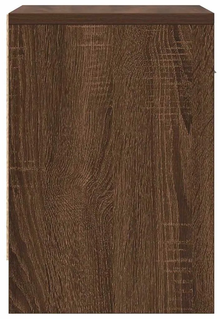 2 db barna tölgy színű éjjeliszekrény fiókkal 39x28x41 cm