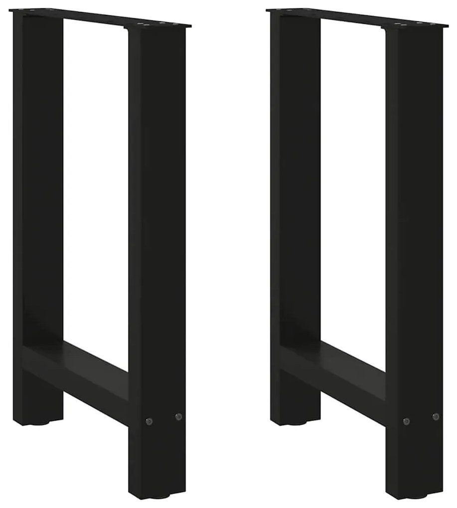 2 db fekete acél étkezőasztal láb 60 x (72-73) cm