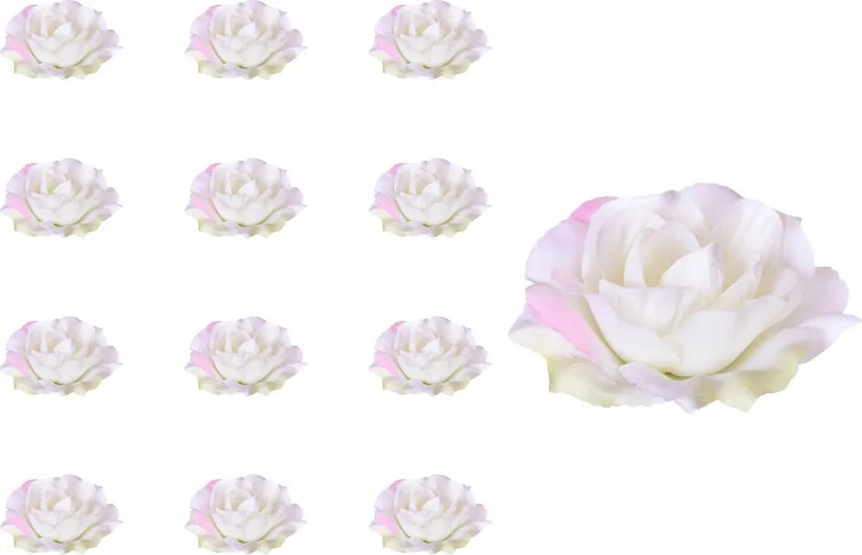 Rózsa fej Sonia krémszínű 12 db-os művirág kompozíció