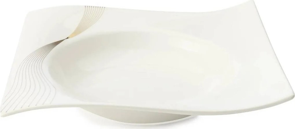 Négyzet alakú levesestányér, 22 x 22 cm