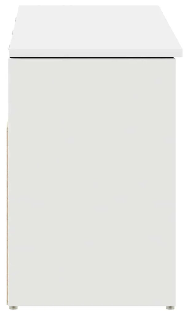 fehér szerelt fa cipőpolc 102x30,5x45 cm
