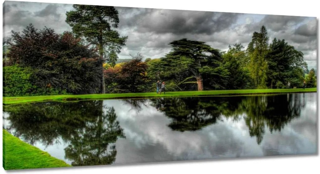 Vászonkép 115x55 Az ég tükröződik a víztükörben