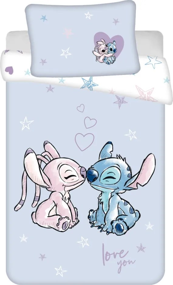 Disney Lilo és Stitch, A csillagkutya Purple gyerek, ovis ágyneműhuzat 100×135 cm, 40×60 cm
