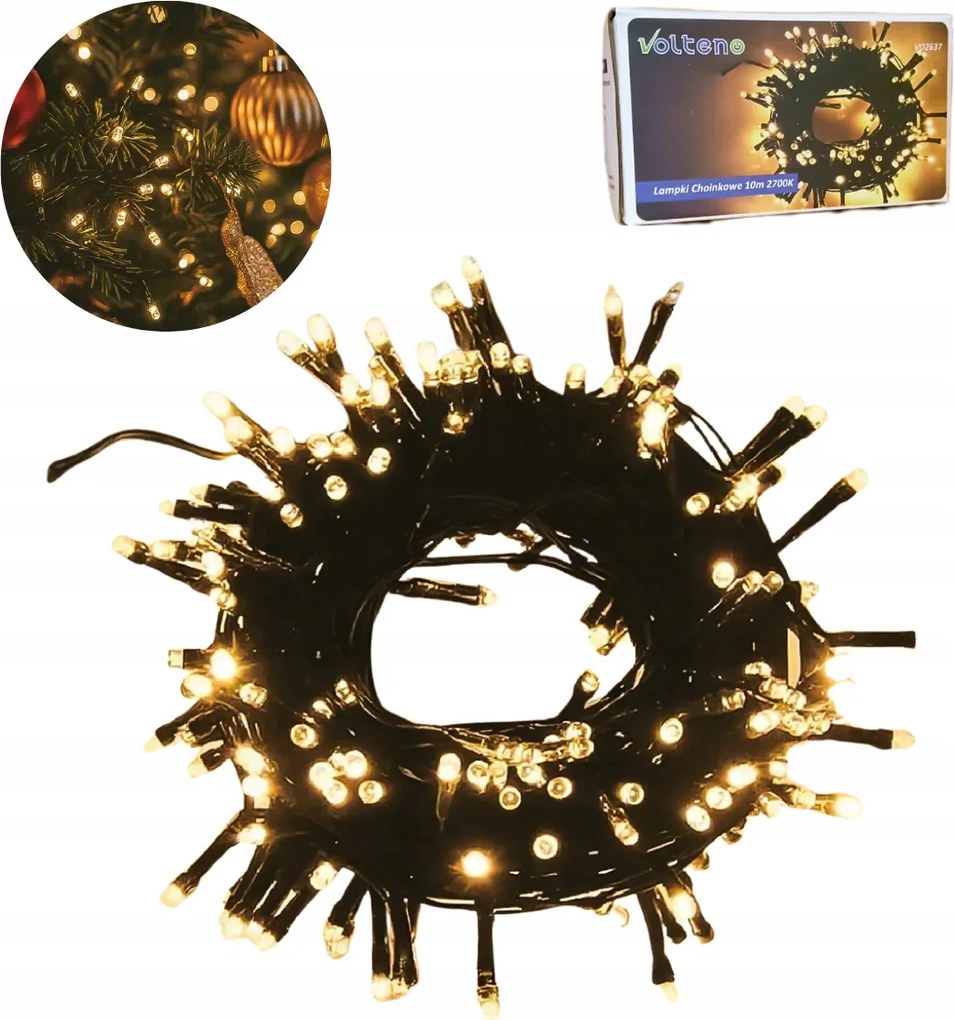 LED-es karácsonyfa lámpák Klasszikus karácsonyfa fények 10m VO2637 Volteno