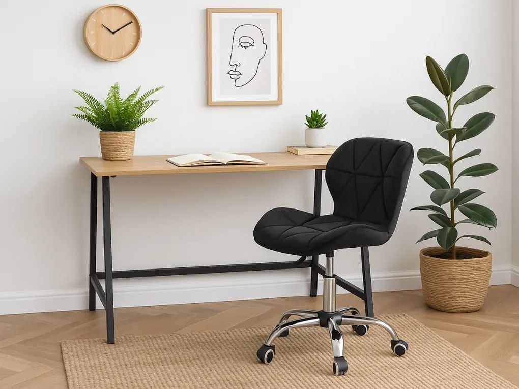 Dolgozószobai szett íróasztal TAYLOR SONOMA 100x50 cm + irodai szék AVOLA VELVET fekete