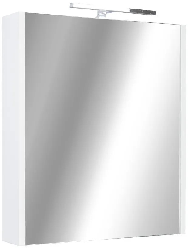 Piramida AKVA 60 H Tükrös fürdőszobai szekrény -1 ajtós kivitel - LED világítással - 60 x 69 x 13 cm