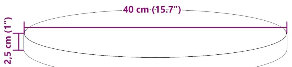 fehér tömör fenyőfa asztallap Ø40 x 2,5 cm