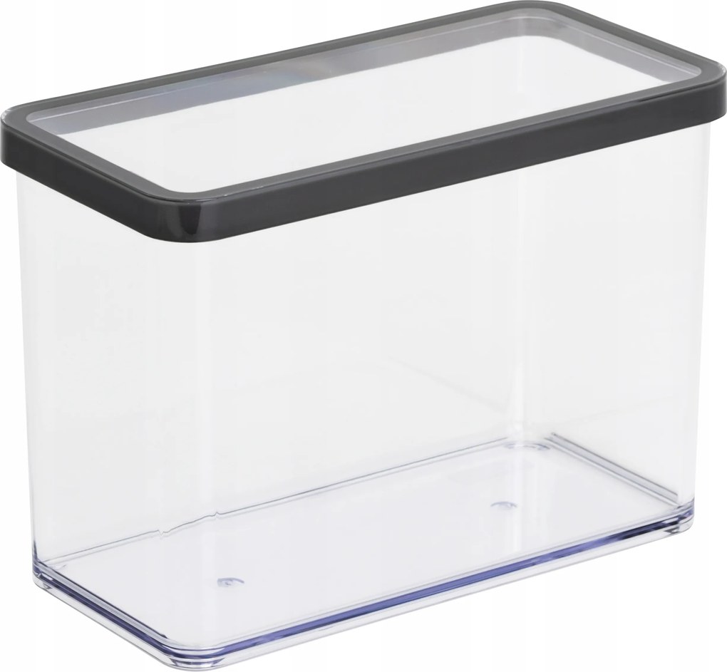 Rotho 2,1 literes, légmentesen záródó, grafit színű Loft tárolóedény élelmiszerekhez, száraz termékekhez