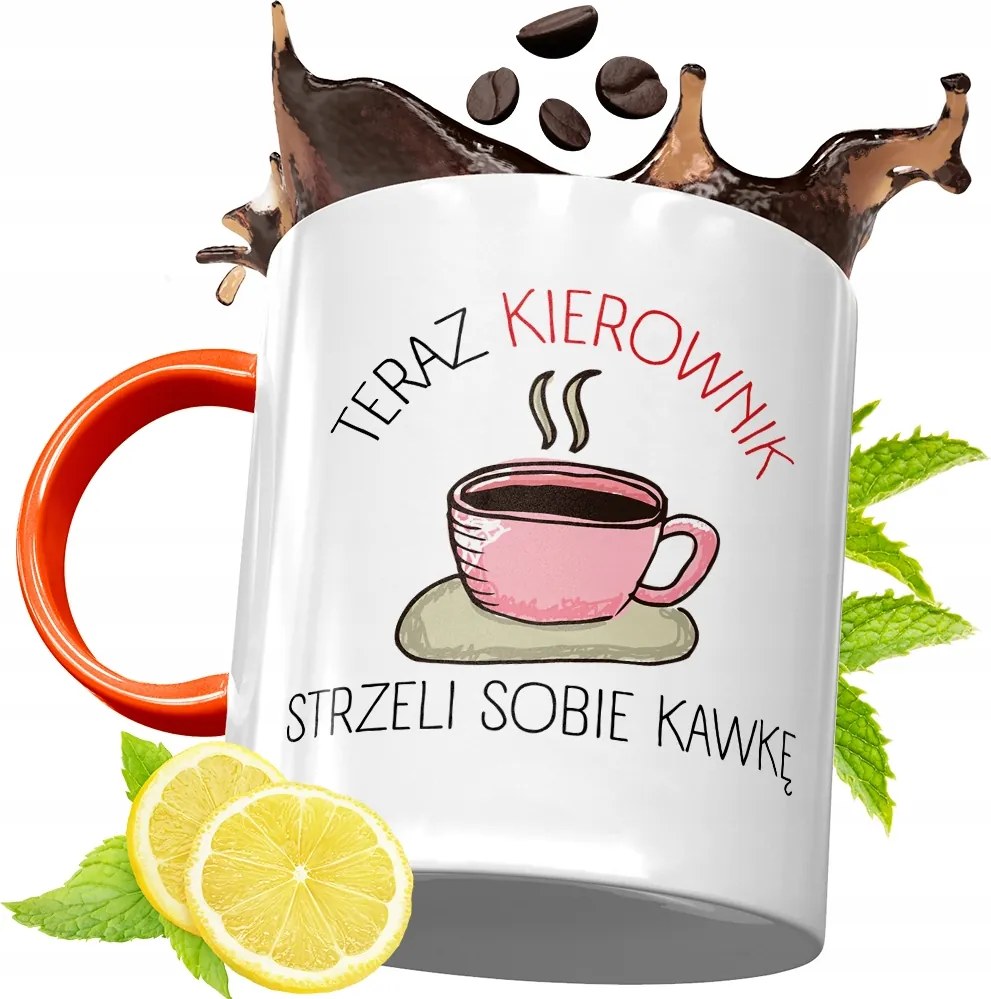 Narancssárga Bögre A Vezetőnek Ajándék fényképes nyomtatással