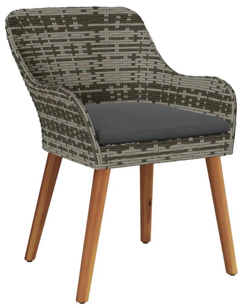 7 részes kerti étkezési garnitúra szürke polyrattan