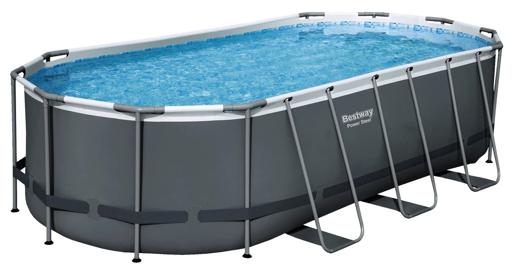 Bestway ovális 549x274x122cm fémvázas medence szett