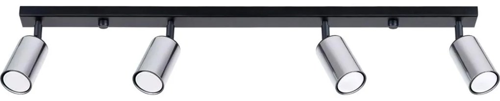 Sollux SL.1371 - Spotlámpa WINX 4xGU10/10W/230V fekete/króm