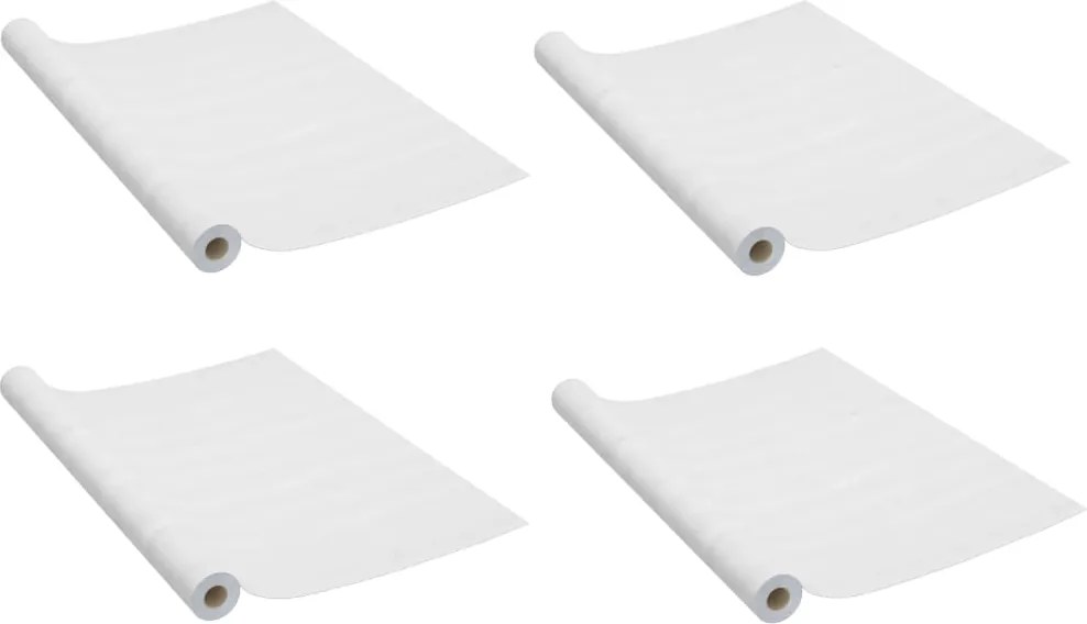 vidaXL 4 db fehér faszínű öntapadó PVC ajtófólia 210 x 90 cm
