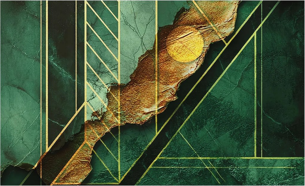 Divatos Flizelin Tapéta Fali Furnér Geometriai feszültség 416x254