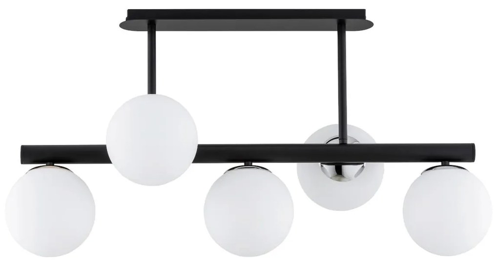 Csillár rúdon TUKANE 5xE14/10W/230V fekete