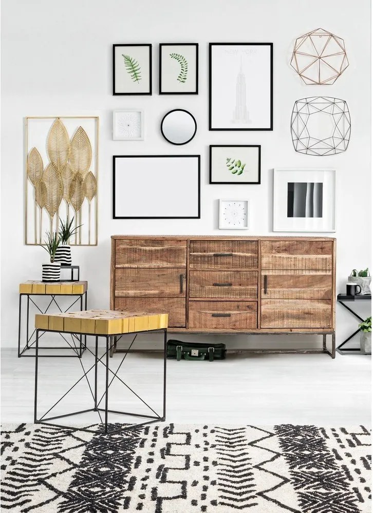 Fém fali dekoráció 52,5x95 cm Adhira – Bizzotto