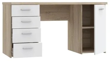 Íróasztal ARENO fehér/sonoma tölgy