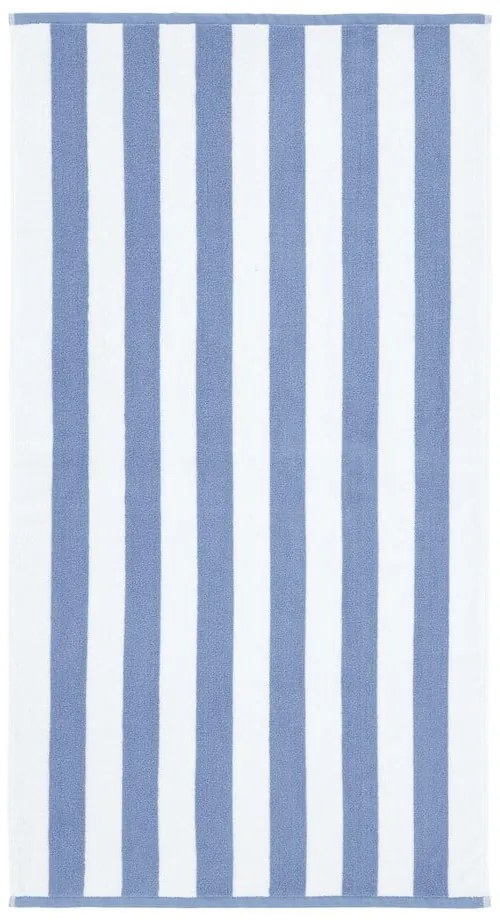 Fehér-kék pamut fürdőlepedő 90x140 cm Stripe Jacquard – Bianca