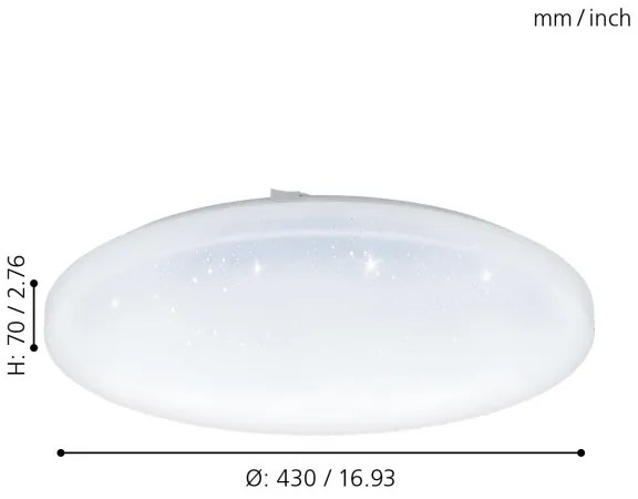 Eglo 97879 - LED Mennyezeti lámpa FRANIA-S LED/33,5W/230V