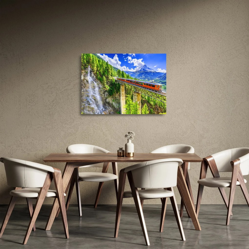 Kép - Matterhorn, Zermatt, Valais, Svájc (üvegen) (70x50 cm)