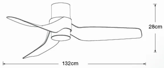 Lucci air 213355- LED dimmelhető mennyezeti ventilátor NAUTICA 1xGX53/12W/230V +