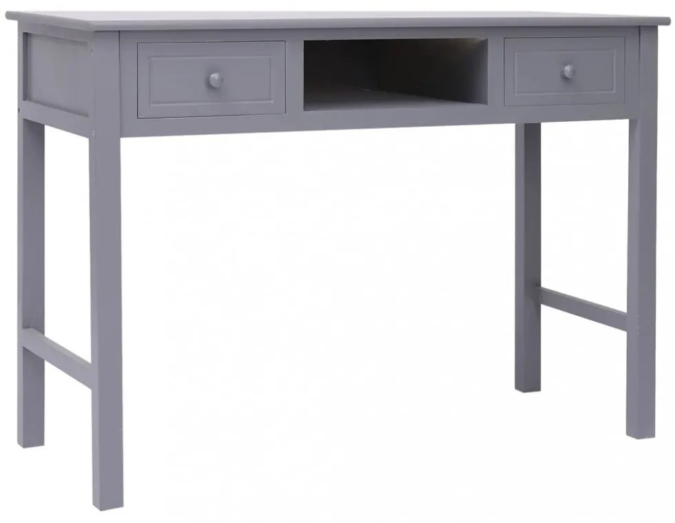 szürke tömör császárfa íróasztal 108 x 45 x 76 cm