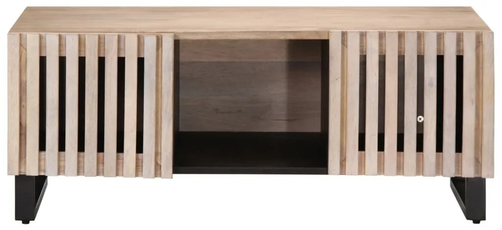 Fehér tömör mangófa dohányzóasztal 100 x 55 x 40 cm