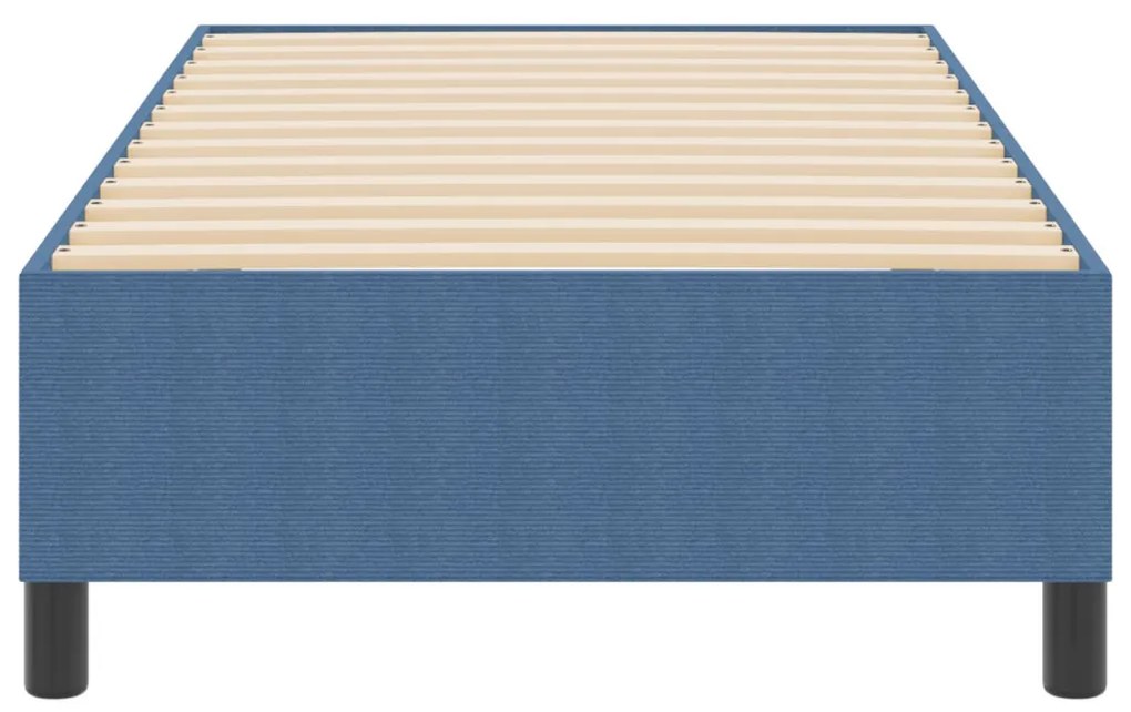 Boxspring Ágy Kék 80x200 cm Cordurany Anyag