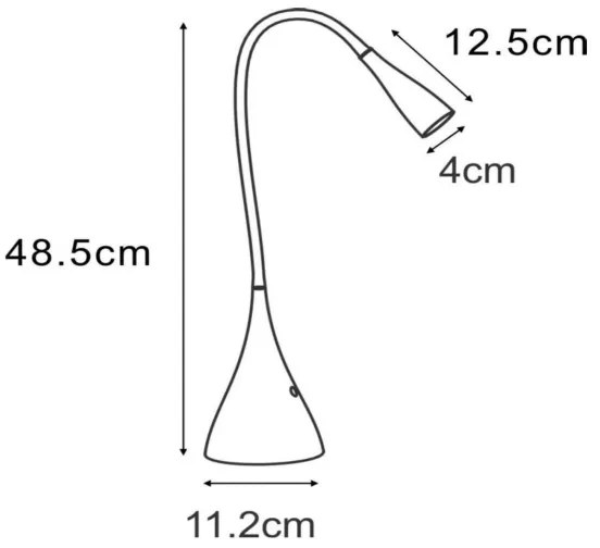 Lucide 18650/03/30 - LED Dimmelhető asztali lámpa ZOZY LED/4W/230V fekete
