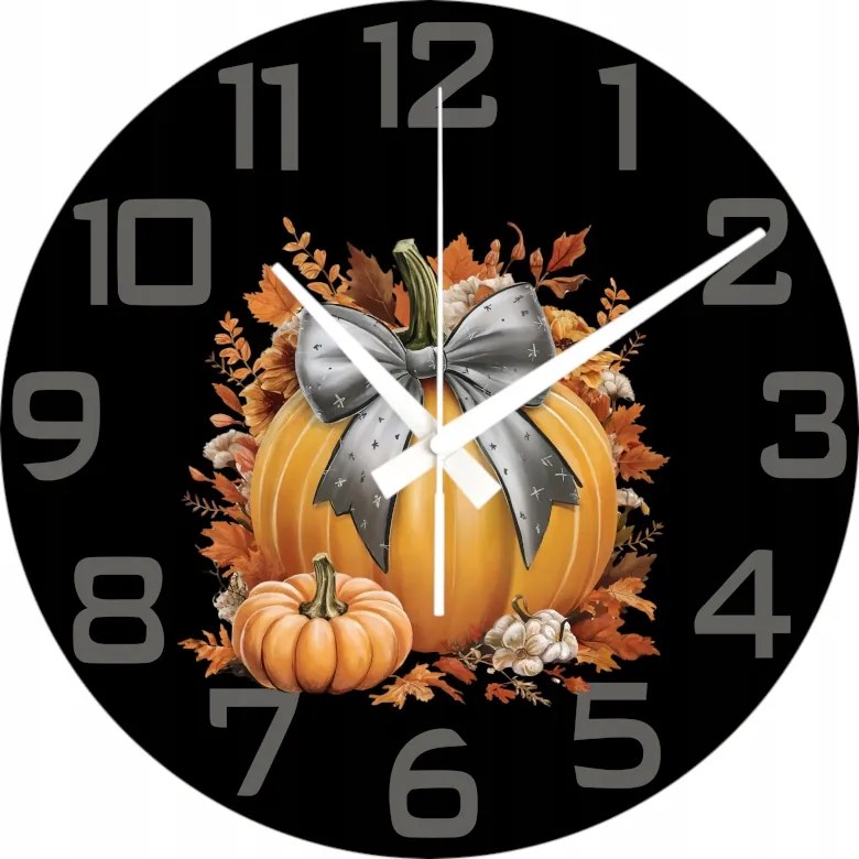 Dekoratív falióra Őszi vibe Halloween tök pumpkin 45 cm