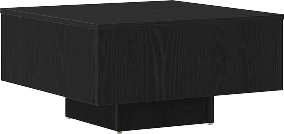 vidaXL Dohányzóasztal Musta tammi 60 x 60 x 31.5 cm Faanyag