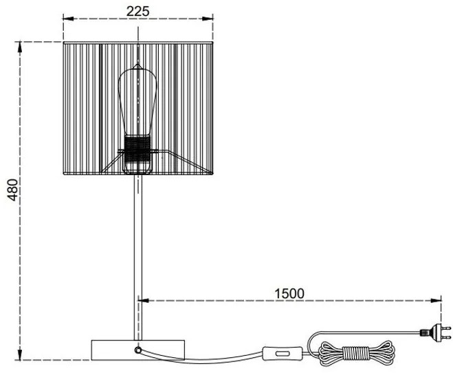Lámpa Mennyezeti lámpatest FORESTO 4 , 6267, AC220-240V, 50/60Hz, 1*E27, max.40W, átmérő 22,5 cm, fekete