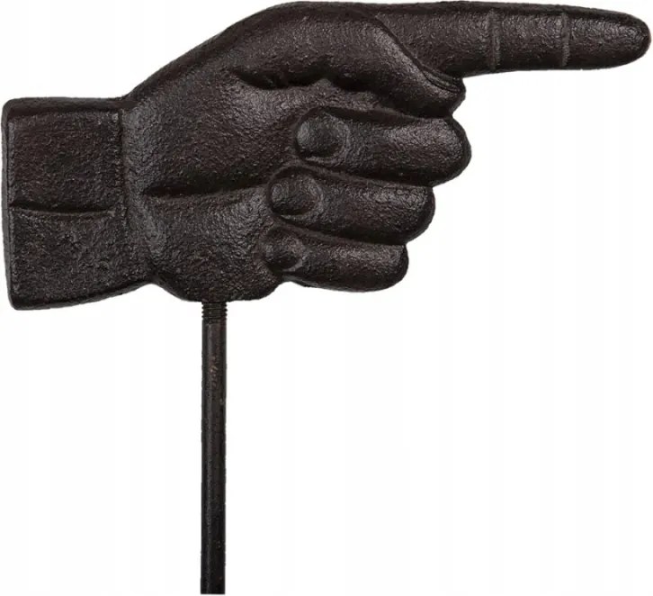 Fekete-barna fém kerti oszlop 18x1x88 cm