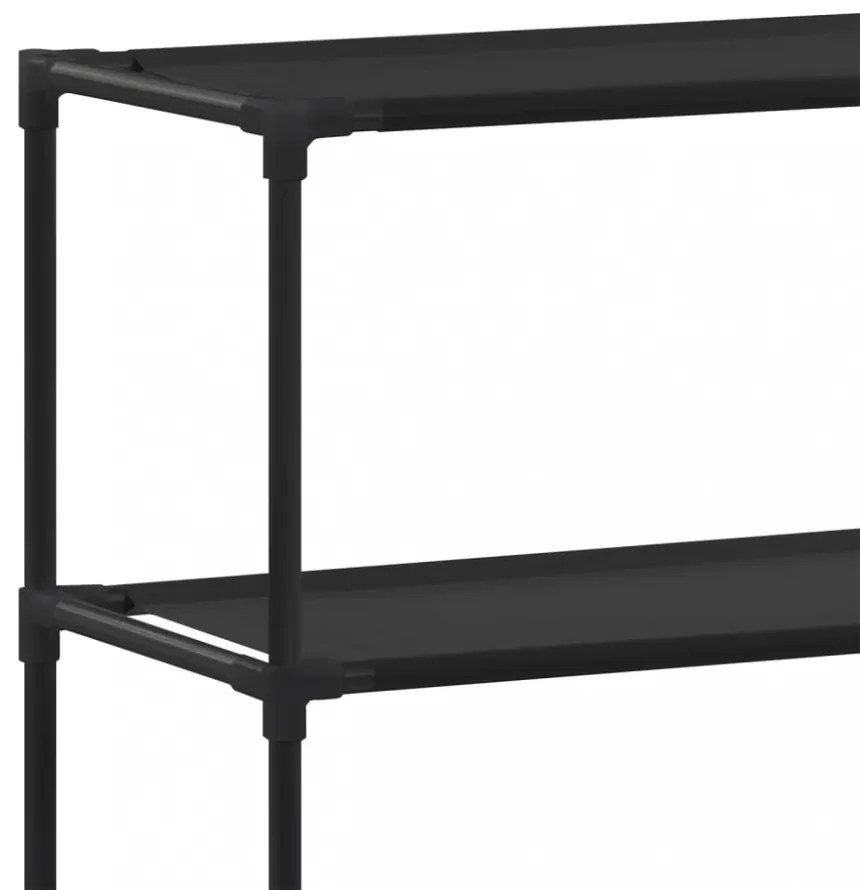 2 szintes fekete vas mosógép feletti tárolóállvány 69x28x143 cm