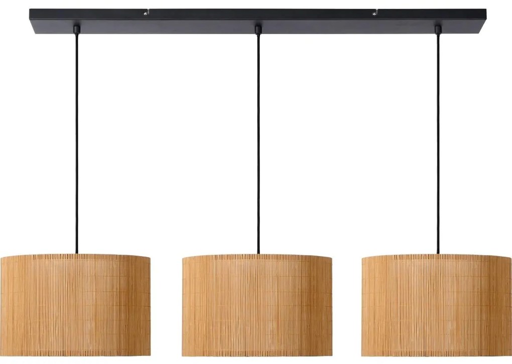 Lucide 03429/03/30 - Csillár zsinóron MAGIUS 3xE27/40W/230V bambusz