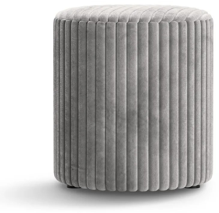 Világosszürke kordbársony puff Dia – Micadoni