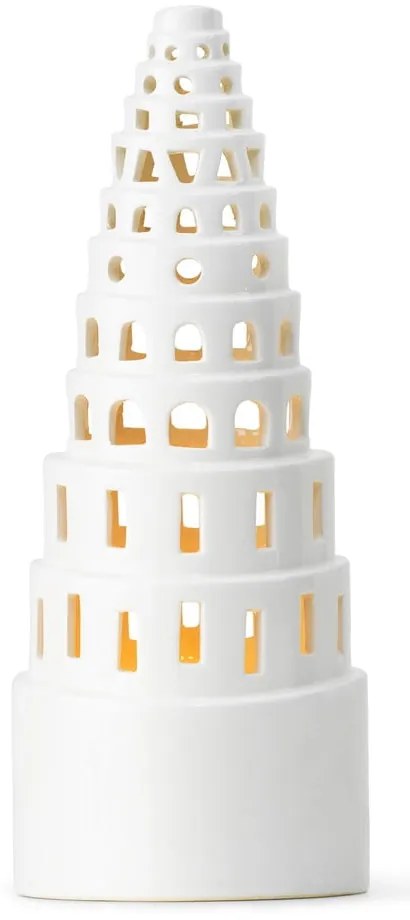 Lighthouse fehér karácsonyi kerámia gyertyatartó, ø 9 cm - Kähler Design