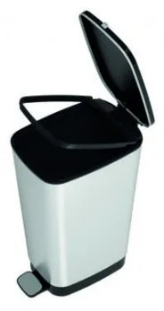 Curver Chic műanyag pedálos szemetes 45L ezüst