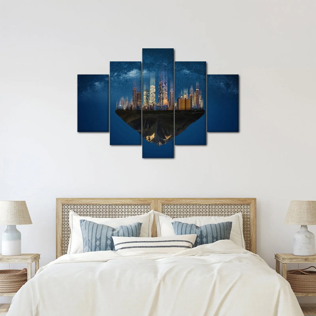 Kép - A lebegő város az űrben (150x105 cm)