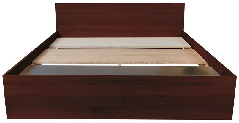 Pietro II NEW Kétszemélyes ágykeret 140x200, ágyráccsal, Aloe Vera III NEW matraccal, wenge N