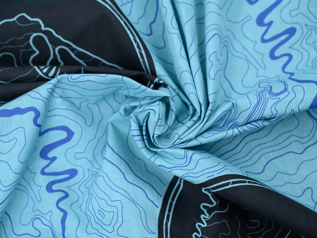 Ragyogó pamut ágyneműhuzat JURASSIC WORLD kék Ágyneműhuzat mérete: 70 x 90 cm | 140 x 200 cm