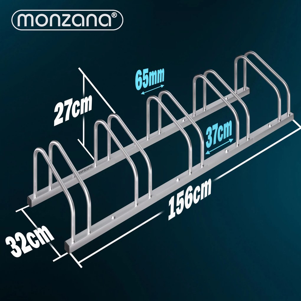 monzana® Állvány 5 kerékpárhoz - 156x32x27 cm